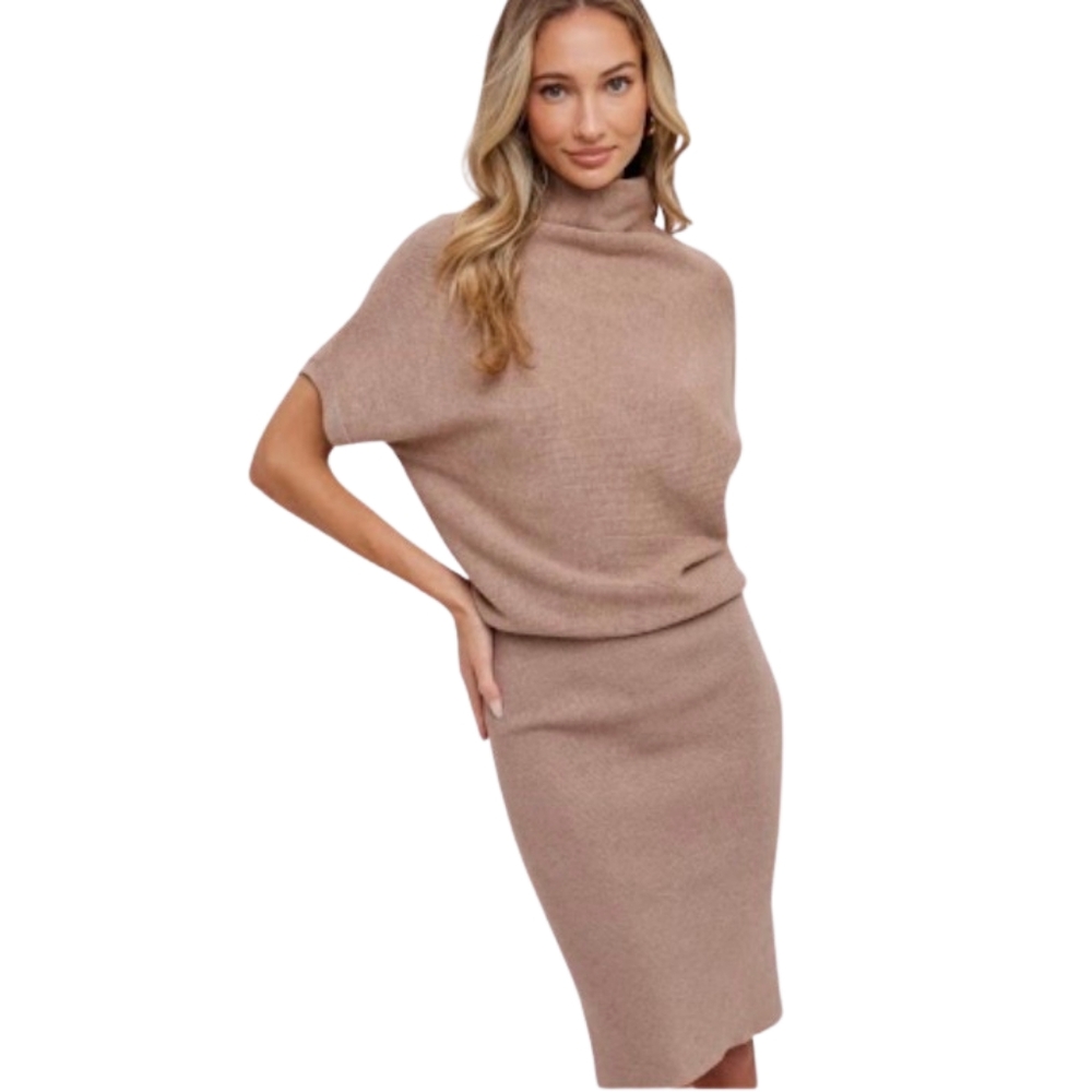 NWOT Bluivy Slouch Neck Dolman Midi Sweater Dress Size L - Picture 5 of 8